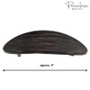 Parcelona French Oval Large Gray Black French Hair Barrette Clip for Girls Handmade for Thick Volume Hair Strong Hold Gr