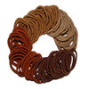 Kenz Laurenz 100 Hair Elastics Hair Ties No Crease Ouchless Ponytail Holders No Metal 4mm 100 Hair ElasticsBrown Ombre