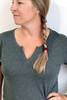 Kenz Laurenz 100 Hair Elastics Hair Ties No Crease Ouchless Ponytail Holders No Metal 4mm 100 Hair ElasticsBrown Ombre