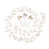Denifery Bridal Hair Vine Wedding Head Piece Gold Extra Long Pearl and Crystal Beads Headband Women 1 Count 1 Piece 007