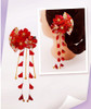 CRB Fashion Womens Japanese Kimono Flower Kanzashi Hair Ornament Tie Band Clip Red