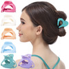 RC ROCHE ORNAMENT 6 Pcs Womens Oval Hollow Curved Jaw Clamp Barrette Interlocking Teeth No Slip Grip Beauty Fashion Girl