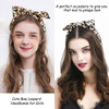 TOBATOBA Leopard Print Hairband 6Pcs Bow Headbands for Women Girls Cheetah Headband Womens Knotted Headbands Fashion Hai