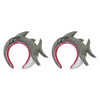 Beistle Shark Headbands Set of 2 Gray Plush Shark with Red Mouth Design SnapOn Costume Headbands Under the Sea and Ocean