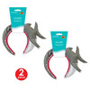 Beistle Shark Headbands Set of 2 Gray Plush Shark with Red Mouth Design SnapOn Costume Headbands Under the Sea and Ocean