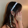 Wiwpar Rhinestone Tassel Headband for Women Girls Sparkly Rhinestone Fake Earrings Hair Chain Hair Hoop Wedding Hair Ban