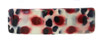 Caravan Red Black And White Splatter And Spotted By Hand Rectangular Automatic Barrette