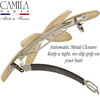 Camila Paris CP2426 French Hair Barrette Clip for Girls Flower Tortoise Automatic Clasp Strong Hold Grip Hair Clips for