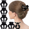 RC ROCHE 6 Pcs Octopus Hair Claw Clip Women Thick Hair Jaw Round Extra Big XL Jumbo Pumpkin Hair Secure No Slip Grip Cla
