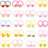 80 Pieces 40 Pairs Girls Cartoon Elastic Hair Ties Head Hair Tie Bands Ropes Girls Ponytail Holders