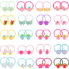 80 Pieces 40 Pairs Girls Cartoon Elastic Hair Ties Head Hair Tie Bands Ropes Girls Ponytail Holders