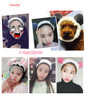 CRIZAN 4 Pack Cute Plush Panda Bear Ear Hair Band for Washing Face Beauty Spa Facial Headband Makeup Running Sport Headb