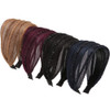 LONEEDY 4 Pack Wide Hard Headband with Teeth for Women Girlss Hair Band Pleated Cloth Fabric Hair Hoop Accessories Mixed
