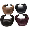 LONEEDY 4 Pack Wide Hard Headband with Teeth for Women Girlss Hair Band Pleated Cloth Fabric Hair Hoop Accessories Mixed