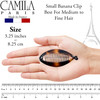Camila Paris MP78 2 Pack French Small Banana Clip Hair Comb Flexible Banana Clips Hair for Thin Hair Ponytail Holder Int