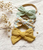 Cherssy Muslin Hair Bows and Headbands for Baby Girls 10pcs Soft Nylon Hairbands for Newborn Infants Toddlers
