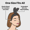 Lindo TwistNTwirl Facewash Headband One Size Fits All Adjustable Comfortable Plush Fabric NonSlip Perfect for Masks for