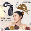 RC ROCHE 6 Pcs Bun Makers for Womens Hair Claw Clip for Updos Bird Nest Ballet Ballerina Piece French Round Holder Net D