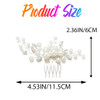 Latious Wedding Bride Pearl Hair Side Comb Silver Rhinestone Bridal Hair Clips Crystal Hair Pieces Hair Accessories for