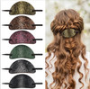 Noverlife 6PCS Leather Hair Barrettes with Stick Square Shape Hair Accessories Set Ponytail Holders Clips with Wood Slid