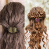 Noverlife 6PCS Leather Hair Barrettes with Stick Square Shape Hair Accessories Set Ponytail Holders Clips with Wood Slid