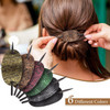 Noverlife 6PCS Leather Hair Barrettes with Stick Square Shape Hair Accessories Set Ponytail Holders Clips with Wood Slid