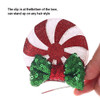 JIAHANG Christmas Mouse Ear Clips with Glittering Sequin Bow 2 Pairs Lollipop Girls Hair Barrettes Hair Accessories for