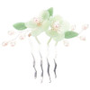 Jade Flower Hairpin Antique Hair Fork and Hanfu Hair Stick Decorative Chignon Hair Accessories for Women Girls