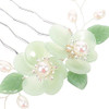 Jade Flower Hairpin Antique Hair Fork and Hanfu Hair Stick Decorative Chignon Hair Accessories for Women Girls