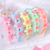 Fishdown Headbands for Girls 3 CM Wide 6 Pack Sparkly Hair Bands for Kids Flower Rainbow Sequin Girls Headbands for Kids