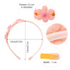 Fishdown Headbands for Girls 3 CM Wide 6 Pack Sparkly Hair Bands for Kids Flower Rainbow Sequin Girls Headbands for Kids