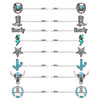 16Pcs Western Turquoise Hair Pins Southwestern Country Cowgirl Bobby Pins Cowboy Hat Boot Cactus Star Lightning Hair Cli