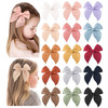 Niceye Fable Girls Hair Bows Cotton Linen Alligator Hair Clips or Little Girls Toddlers Kids Neutral Handmade Hair Acces