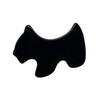 French Amie Scottish Dog Puppy Black Small 2 Celluloid Handmade Hair Clip Barrette for Women and Girls Made in France Bl