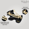 French Amie Scottish Dog Puppy Black Small 2 Celluloid Handmade Hair Clip Barrette for Women and Girls Made in France Bl