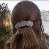 Daisies Hair Clip Hand Crafted Metal Barrette Made in the USA with a Large 80mm Clip by Oberon Design