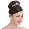 SAMKY Bridal Tiara Crown with Rhinestone Wedding Headpiece Brides Crystal Hair Accessories for Woman