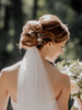 SWEETV 2Pcs Bridal Hair AccessoriesGold Wedding Hair Pins Pieces With White Flowers for Brides