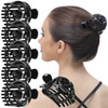 RC ROCHE 6 Pcs Bun Makers for Womens Hair Claw Clip for Updos Bird Nest Ballet Ballerina Piece French Round Holder Net D