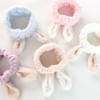LOVEF 5Pcs Bunny Ear Cosmetic Headband Fashion Cute Fluffy Elastic Makeup Headband Hairband for Shower Face Washing Faci