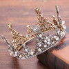 Fdesigner Baroque Crown Gold Wedding Bride Tiaras Crystal Decorative Hair Jewelry Vintage Hair Accessories Prom Headpiec