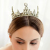 Fdesigner Baroque Crown Gold Wedding Bride Tiaras Crystal Decorative Hair Jewelry Vintage Hair Accessories Prom Headpiec