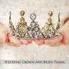 Fdesigner Baroque Crown Gold Wedding Bride Tiaras Crystal Decorative Hair Jewelry Vintage Hair Accessories Prom Headpiec