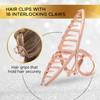 HOYDEPUNKT Hair Clips Large Banana Hair Claw Clips for Strong Hold Womens Hair Accessories Metal Hair Grips 2Pcs Rose Go