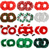 24 Pieces Christmas Hair Scrunchies Velvet Hair Tie Holiday Santa Claus Elastic Bobbles Scrunchy Hair Bands Ponytail Hol
