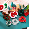 24 Pieces Christmas Hair Scrunchies Velvet Hair Tie Holiday Santa Claus Elastic Bobbles Scrunchy Hair Bands Ponytail Hol