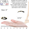 Camila Paris CP19922 French Hair Barrette Clip for Women Handmade Side Slidein MetalFree Closure Strong Hold Grip Hair C