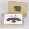 Owl Hair Clip Hand Crafted Metal Barrette Made in the USA with a Medium 70mm Clip By Oberon Design