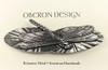 Dragonfly Hair Clip Hand Crafted Metal Barrette Made in the USA with a Large 80mm Clip by Oberon Design