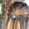 Dreaming Cat Hair Clip Hand Crafted Metal Barrette Made in the USA with a Medium 70mm Clip by Oberon Design